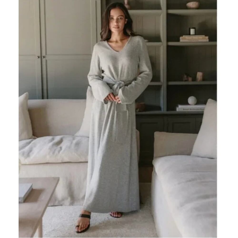 Jenni Kayne Everyday Kate Sweater Dress Size S Wool Cashmere Blend Heather Gray